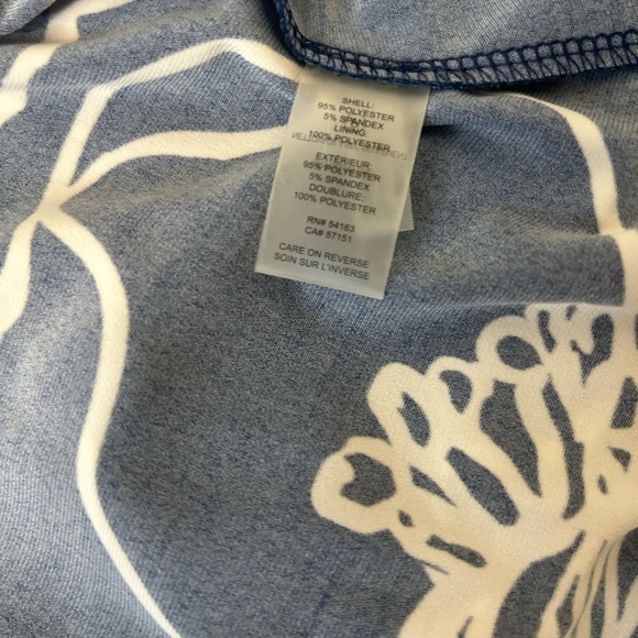 Ivanka Trump XS Blue Dress with geometric pattern Never Worn Without Tags - Picture 4 of 5